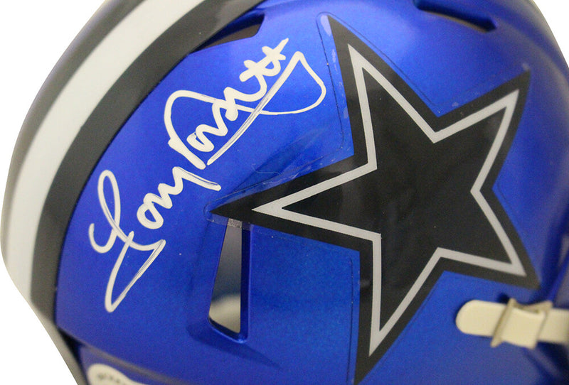 Tony Dorsett Autographed Dallas Cowboys Flash Mini Helmet (Beckett BAS)