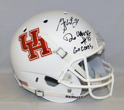Greg Ward & Demarcus Ayers Signed Houston Cougars Full Size Helmet