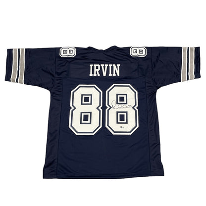 Michael Irvin Signed Dallas Cowboys Custom Football Jersey (Beckett COA)