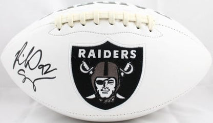 Richard Seymour Signed Oakland Raiders Logo Football