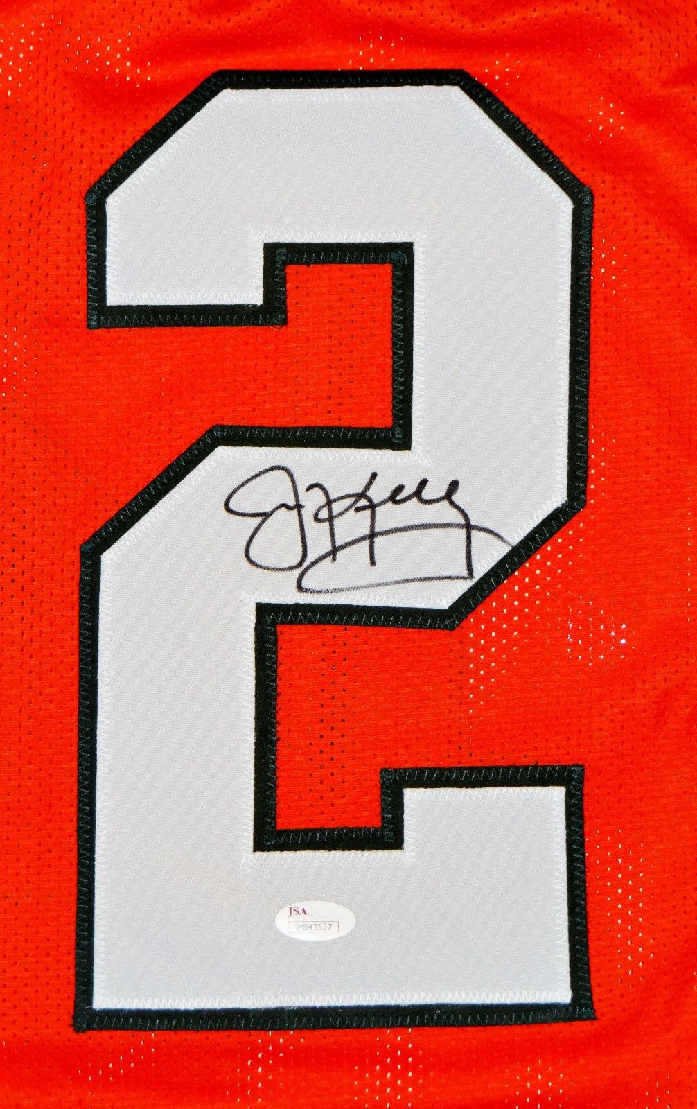 Jim Kelly Signed Miami College Style Orange Jersey