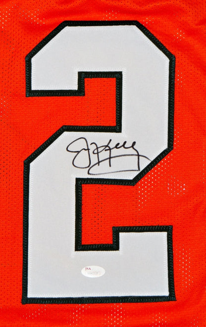 Jim Kelly Signed Miami College Style Orange Jersey