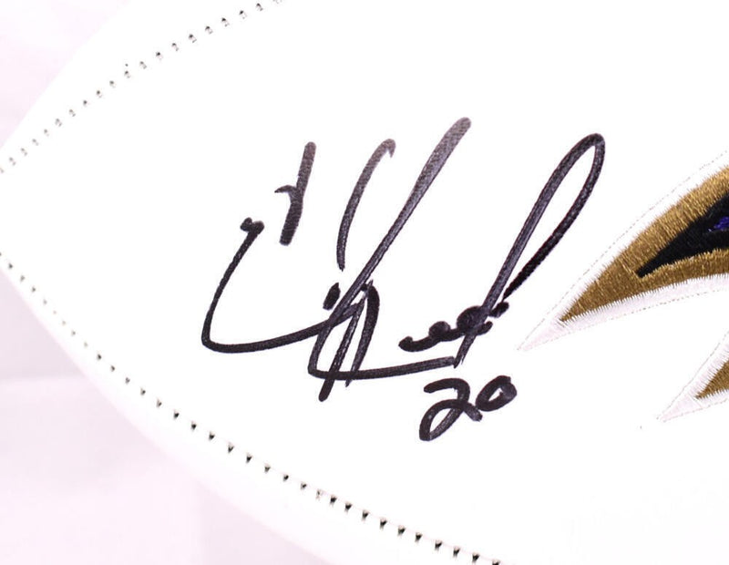 Ed Reed Autographed Baltimore Ravens Logo Football