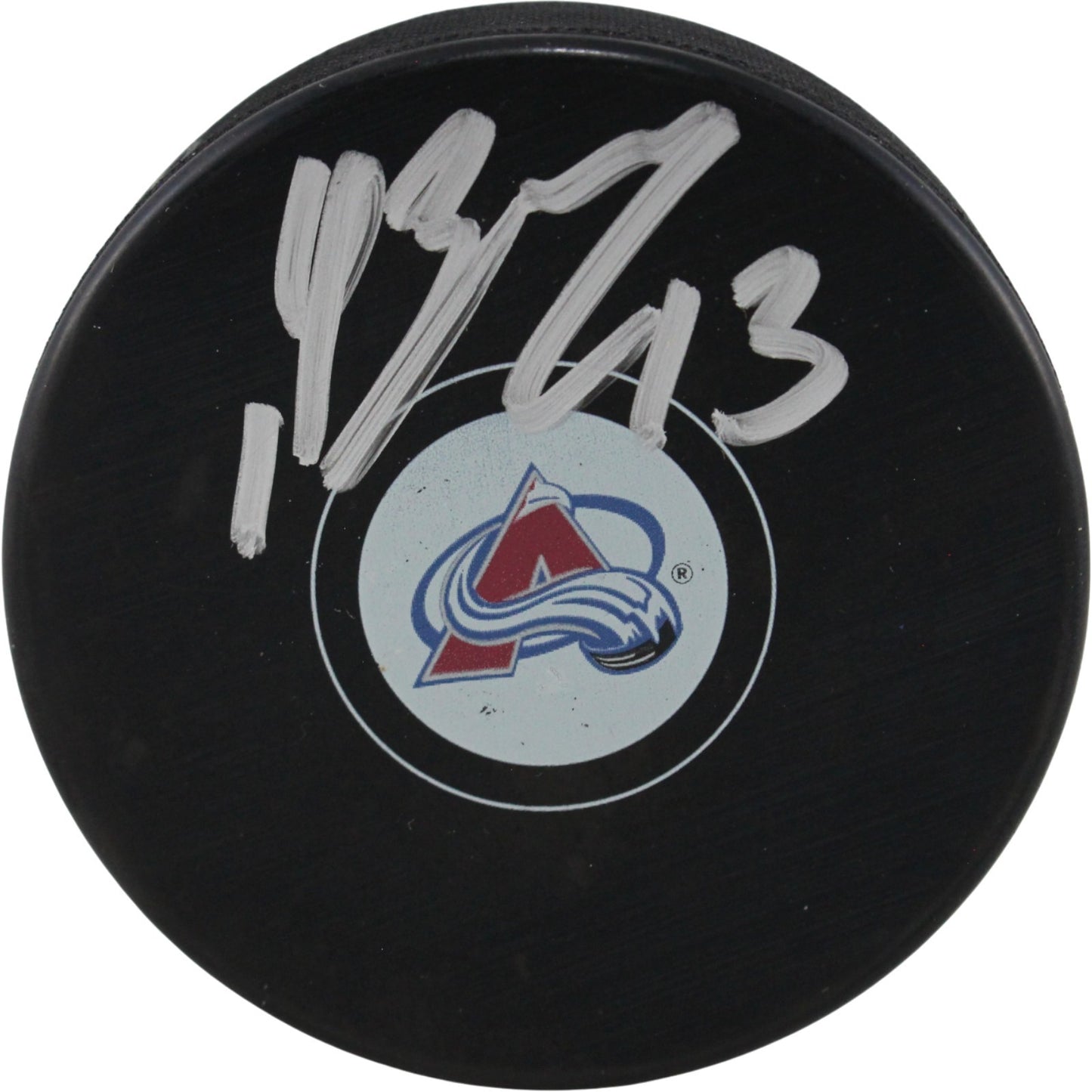 Valeri Nichushkin Colorado Avalanche Autographed Logo Puck