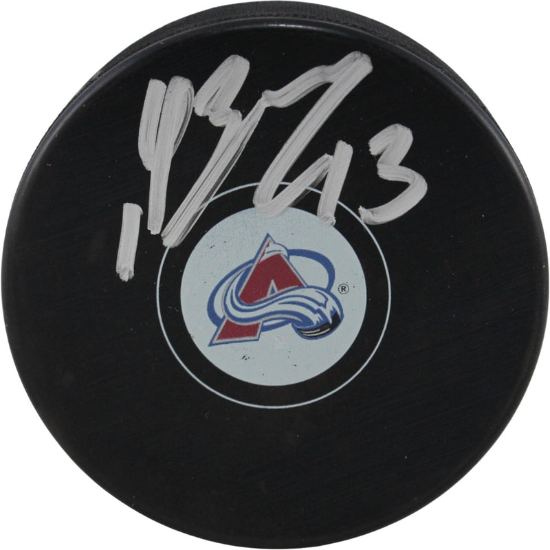 Valeri Nichushkin Colorado Avalanche Autographed Logo Puck