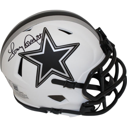 Tony Dorsett Dallas Cowboys Autographed Lunar Mini Helmet (Beckett COA)