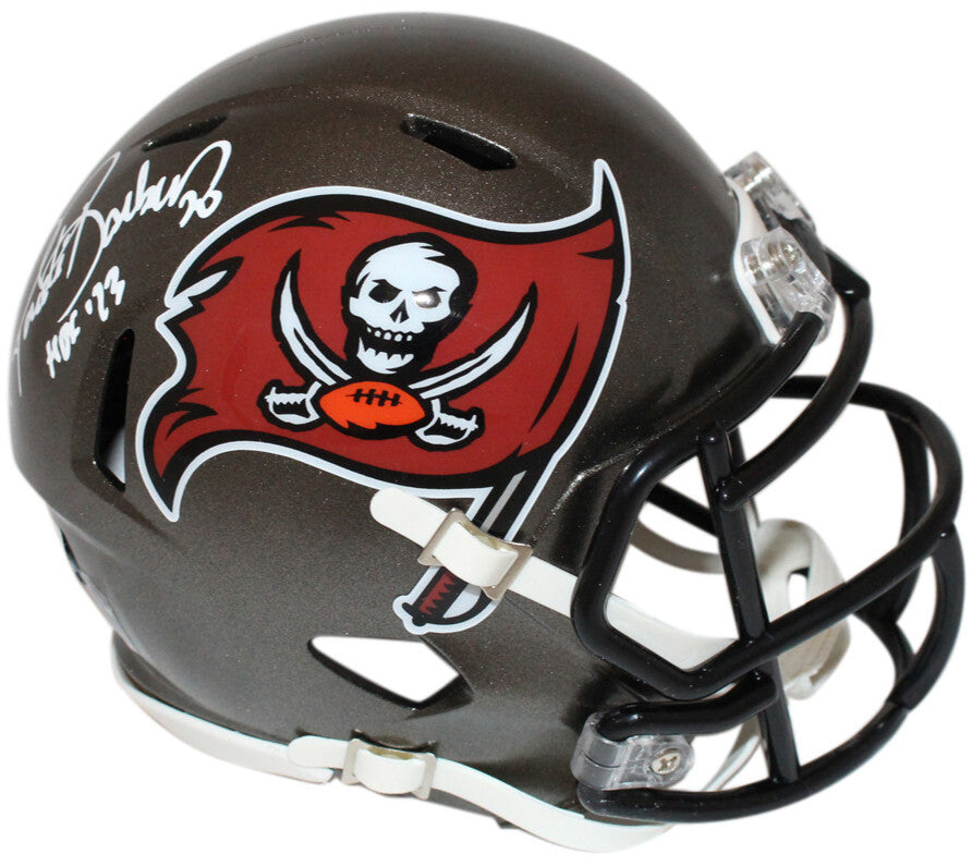 Ronde Barber Signed Tampa Bay Buccaneers Mini Helmet w/ HOF Inscription