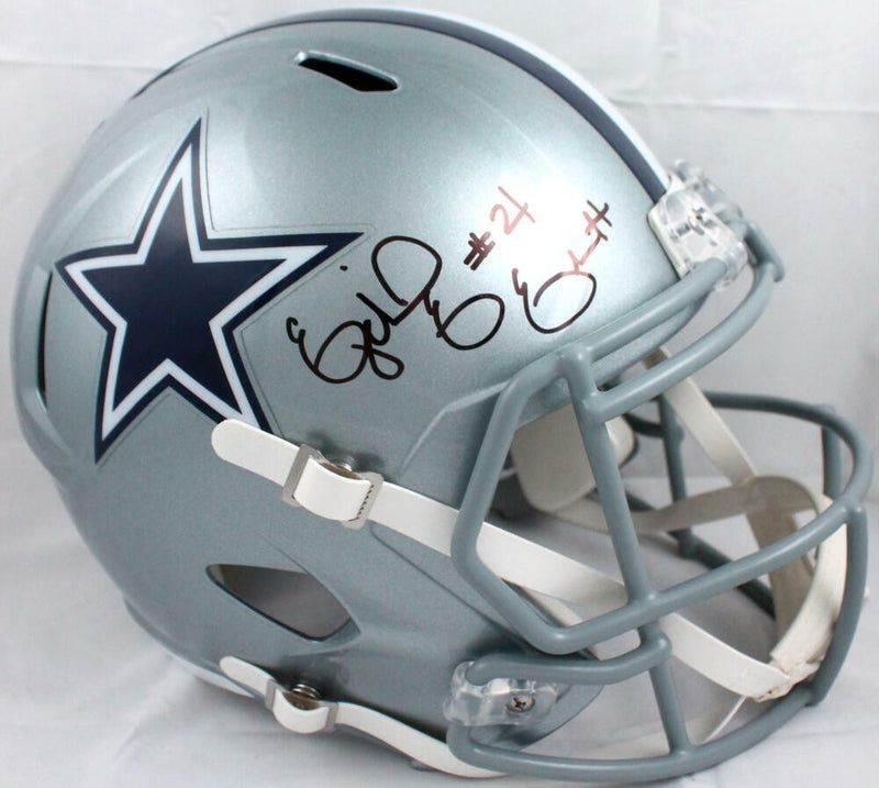 Ezekiel Elliott Dallas Cowboys Signed Full Size Speed Helmet - Black