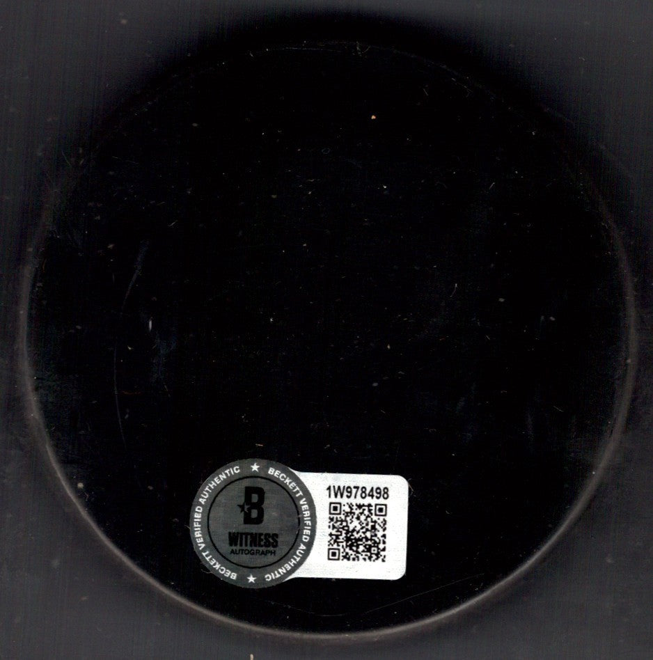 Ken Morrow Signed USA Hockey Puck Miracle on Ice '80 Gold Beckett BAS