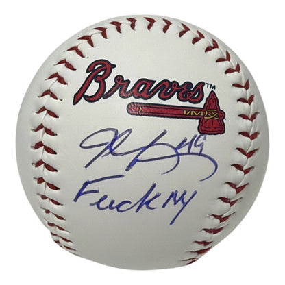 John Rocker Signed Atlanta Braves Logo Baseball (F**K NY Inscription)