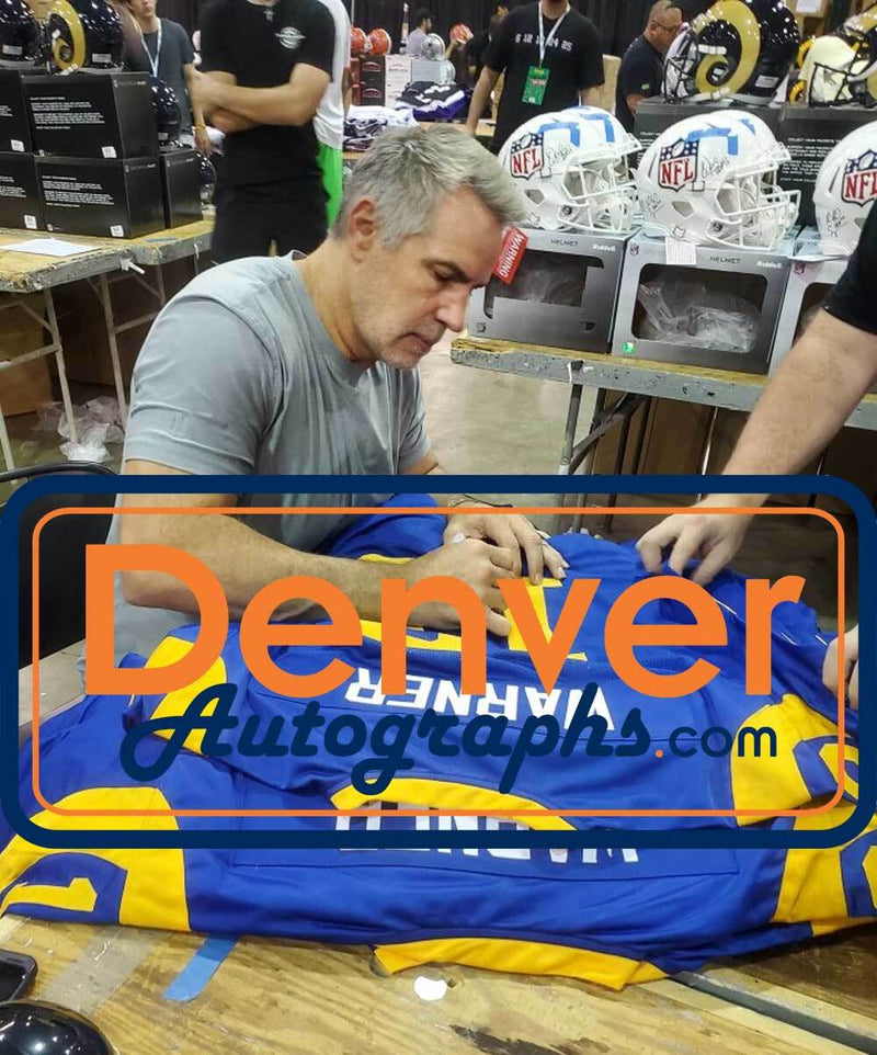 Kurt Warner Signed St. Louis Rams Pro Style Football Jersey - Beckett