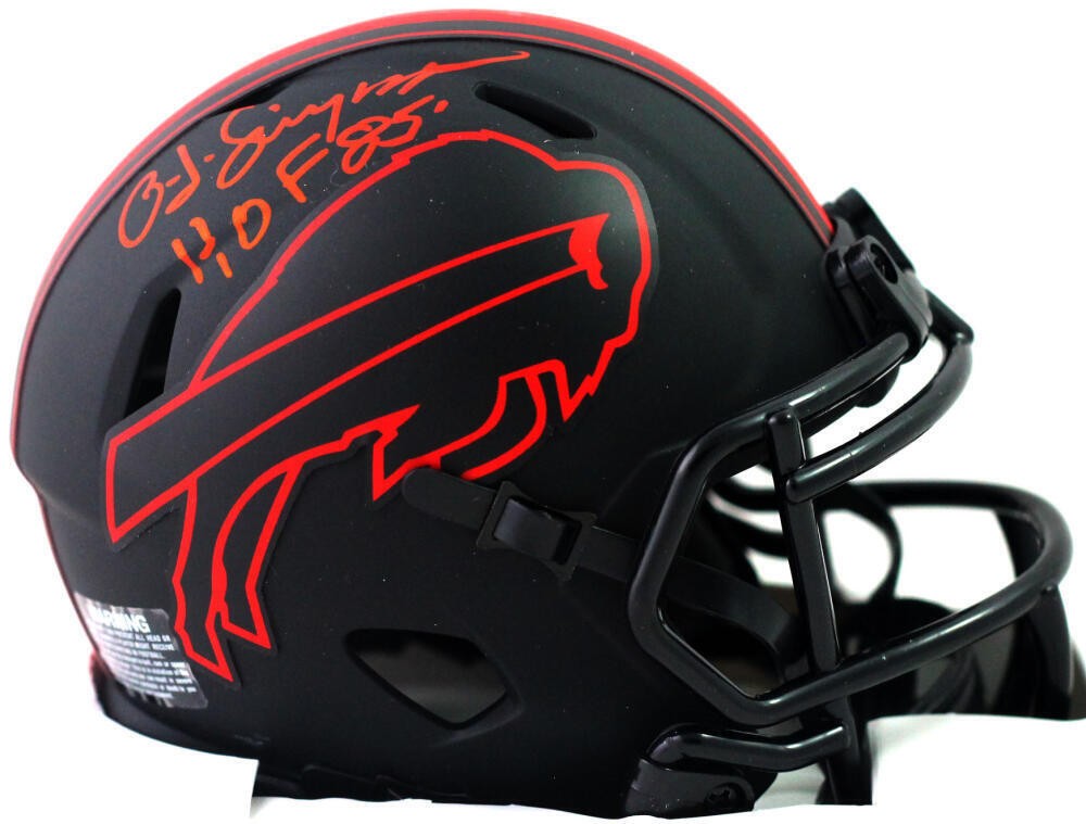 OJ Simpson Signed Buffalo Bills Eclipse Mini Helmet (HOF Inscription)