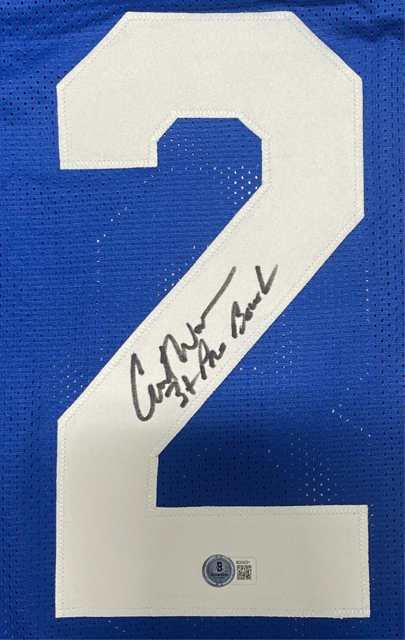 Curt Warner Signed Seattle Seahawks Custom Jersey (3x Pro Bowl) Beckett BAS