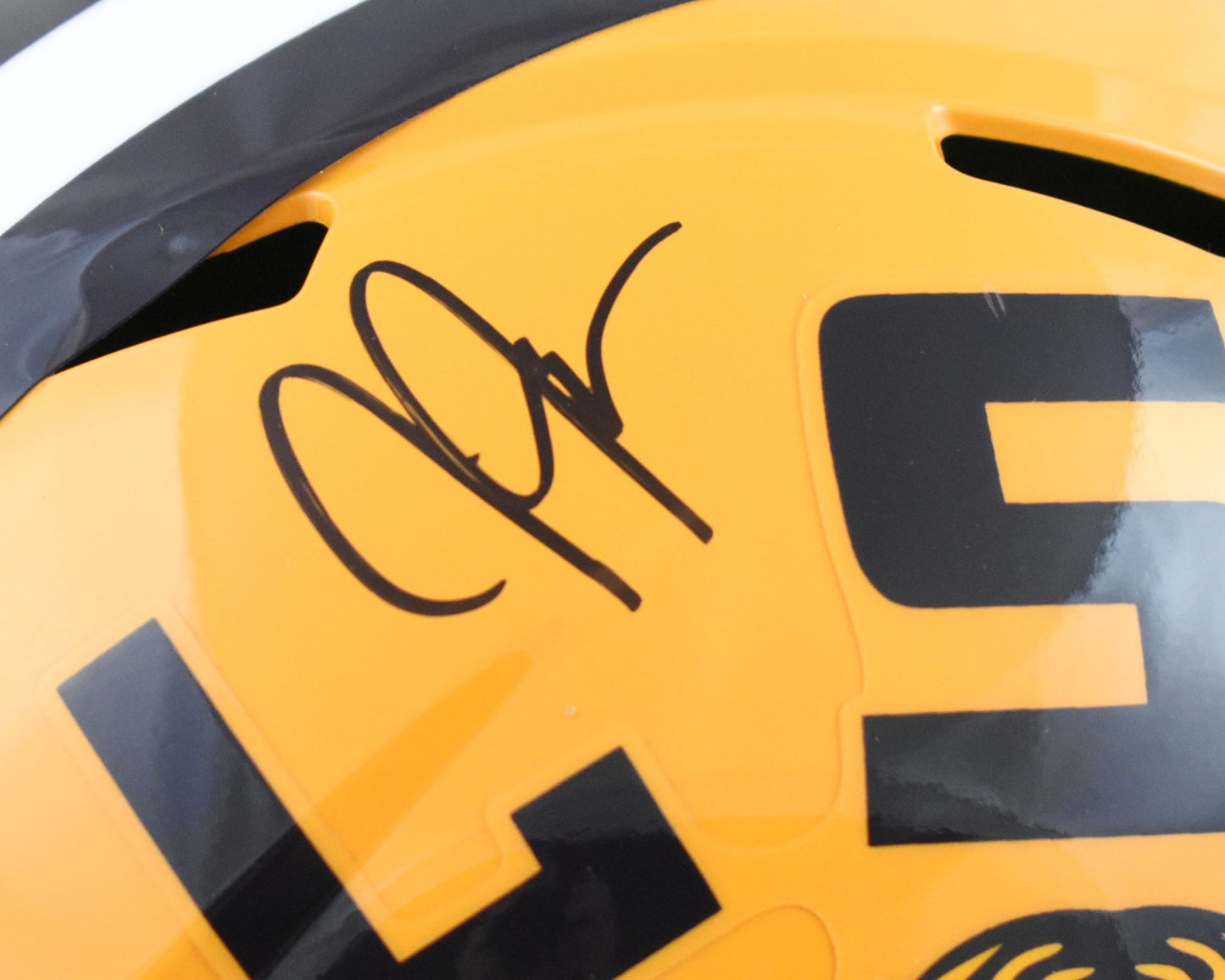 Justin Jefferson Autographed LSU Tigers Full Size Speed Helmet