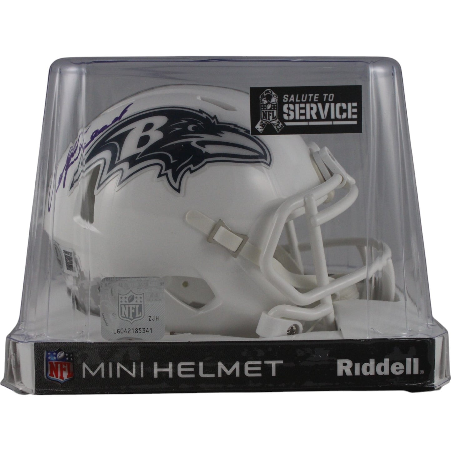 Ed Reed Signed Baltimore Ravens 2024 Salute to Service Mini Helmet