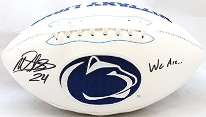 Miles Sanders Signed Penn State Nittany Lions Logo Football with Inscription