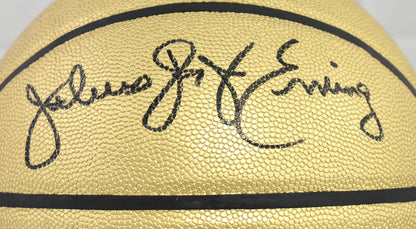 Julius Erving Autographed NBA Wilson Gold Edition Basketball