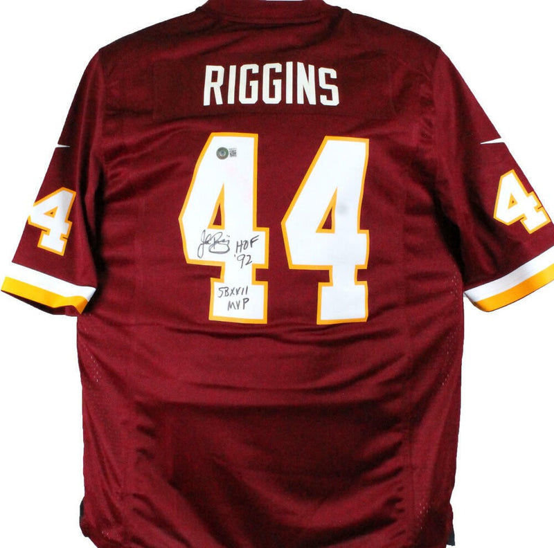 John Riggins Signed Washington Black Jersey HOF 92 SB MVP Inscribed