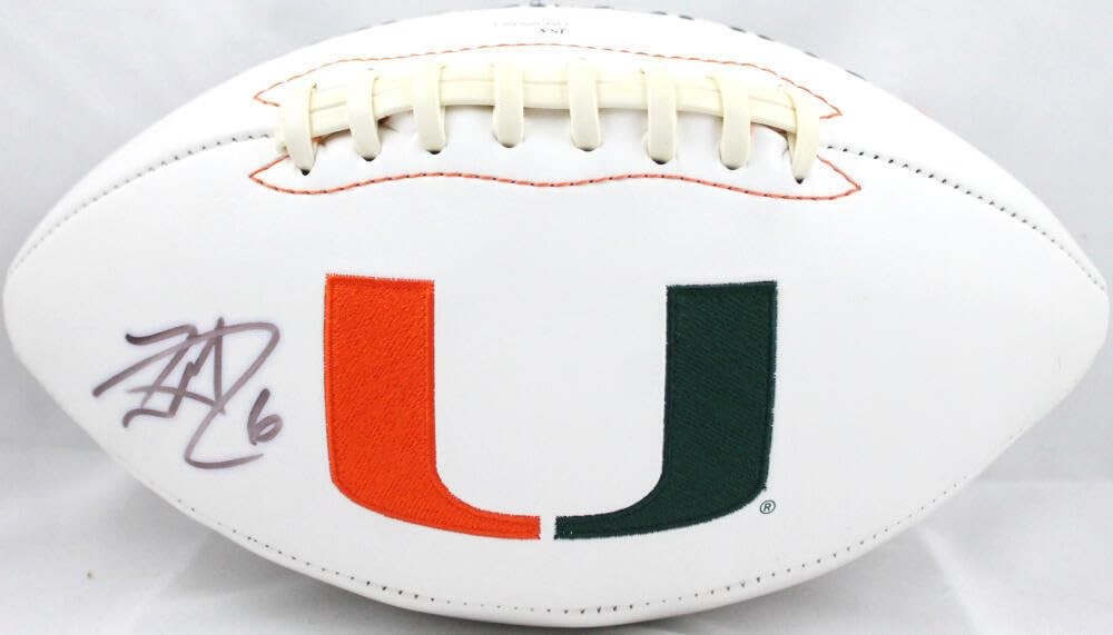 Lamar Miller Signed Miami Hurricanes Logo Football