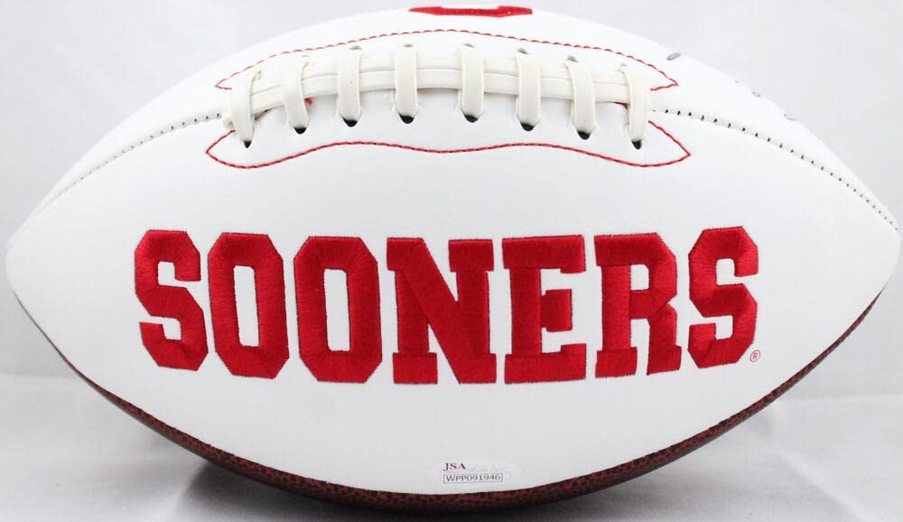 Sterling Shepard Autographed Oklahoma Sooners Logo Football