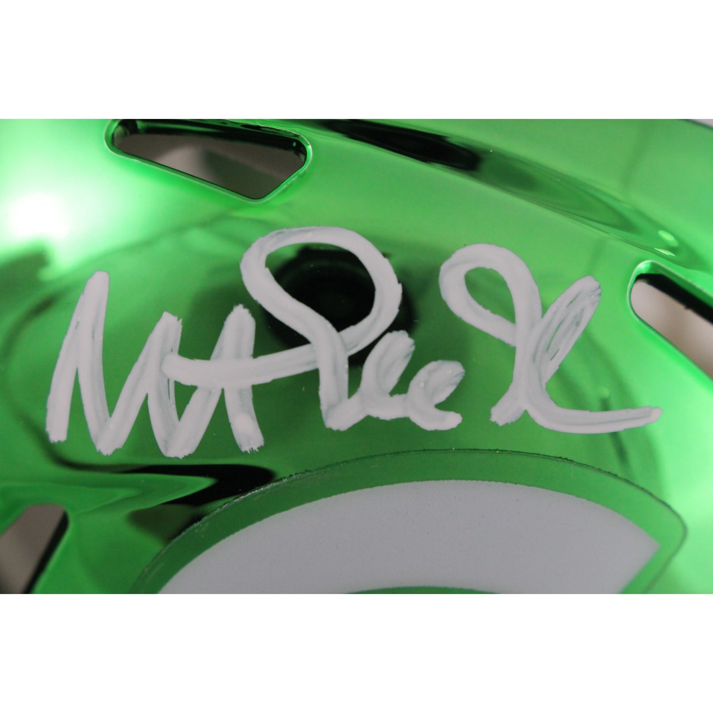 Magic Johnson Autographed Michigan State Spartans Chrome Mini Helmet