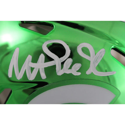 Magic Johnson Autographed Michigan State Spartans Chrome Mini Helmet