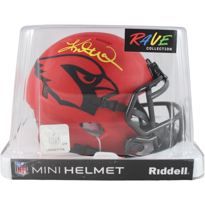 Kurt Warner Arizona Cardinals Rave Mini Helmet Autographed
