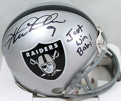 Shane Lechler Signed Oakland Raiders Mini Helmet Inscribed "Just Win Baby"