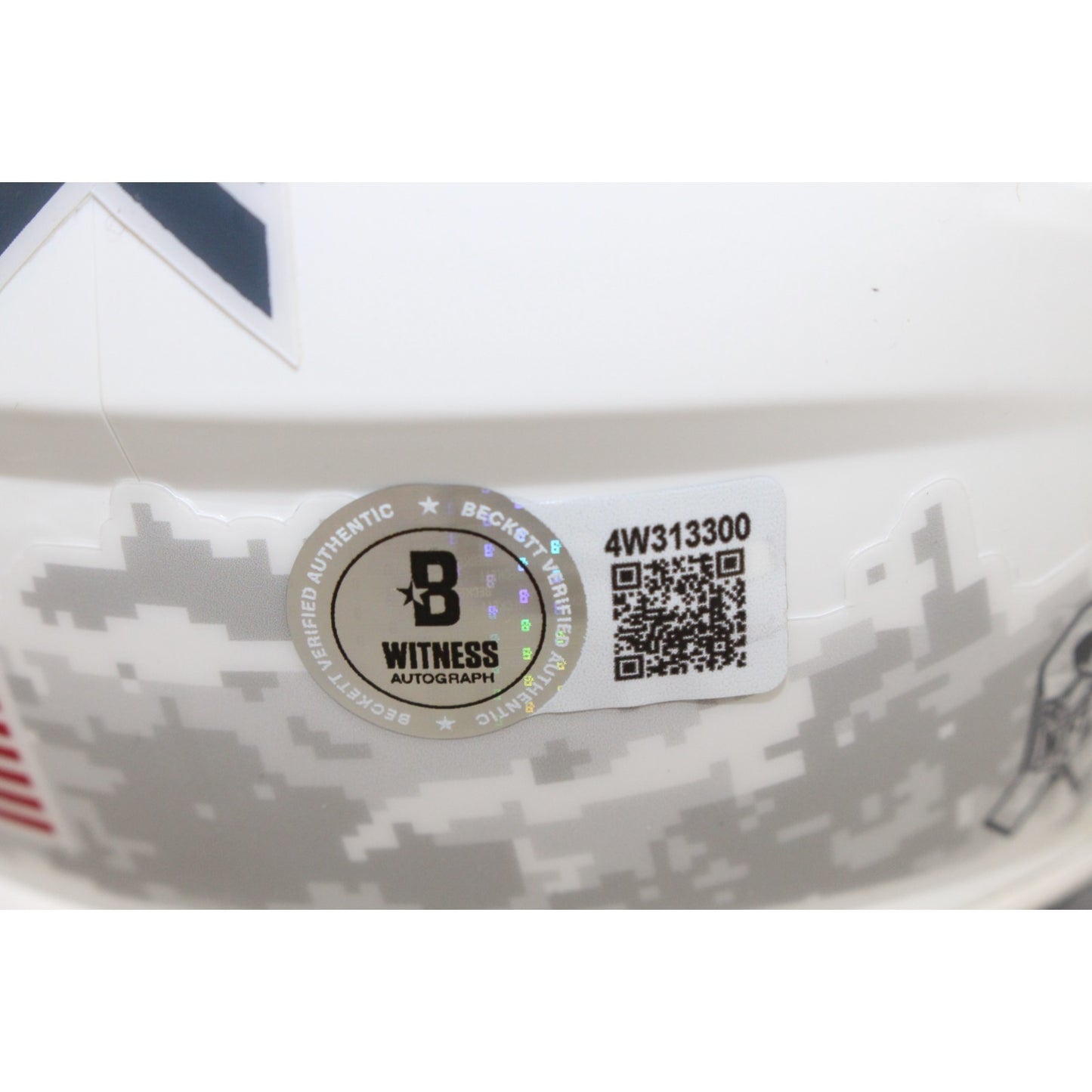 Michael Strahan Autographed New York Giants 2024 Salute to Service Mini Helmet
