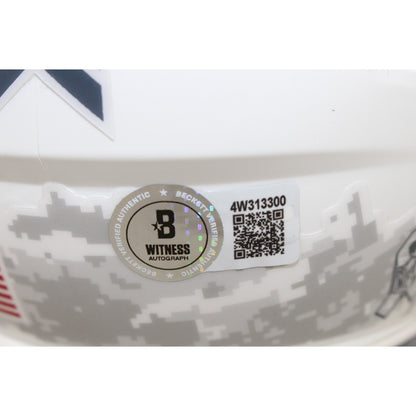 Michael Strahan Autographed New York Giants 2024 Salute to Service Mini Helmet