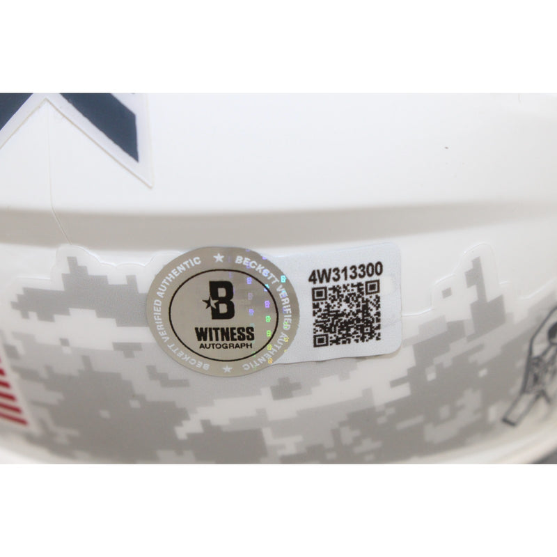 Michael Strahan Autographed New York Giants 2024 Salute to Service Mini Helmet