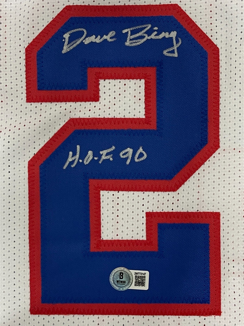 Dave Bing Signed Detroit Pistons Custom Basketball Jersey (HOF 90)