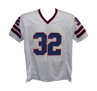 O.J. Simpson Signed Buffalo Bills Custom White Football Jersey JSA