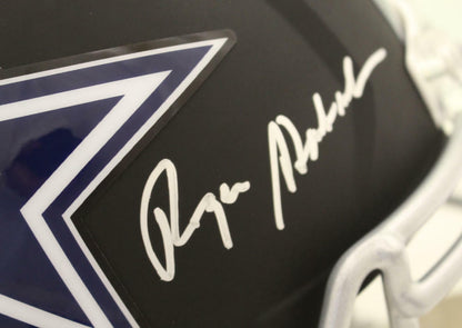 Roger Staubach Signed Dallas Cowboys Full Size Black Replica Helmet JSA