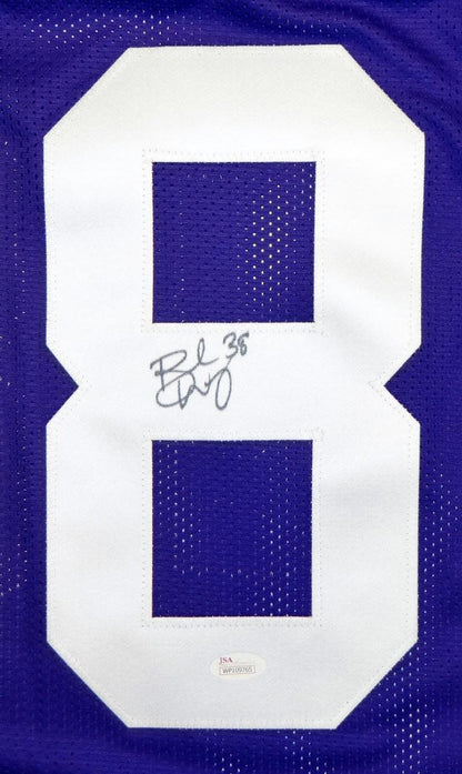Brad Wing Autographed Purple Custom Jersey