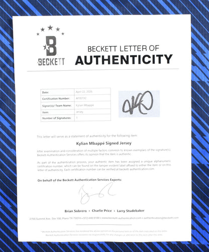 Kylian Mbappe Signed France Home Jersey