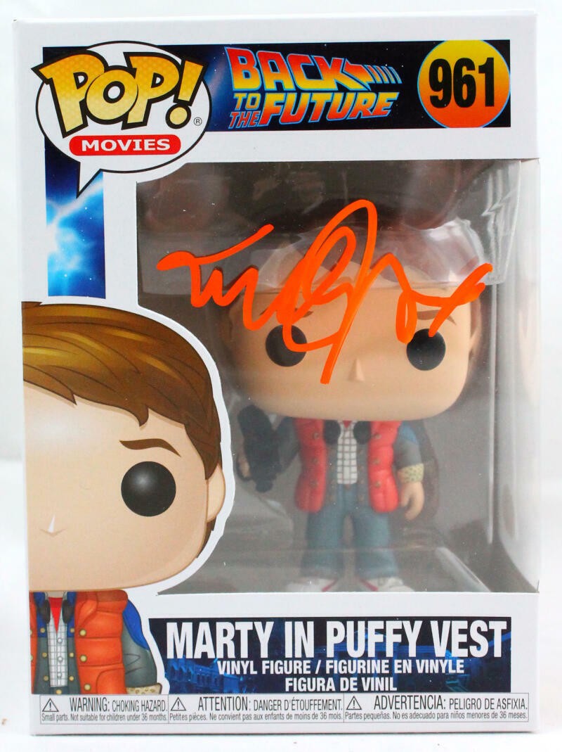 Michael J. Fox Signed Marty McFly Funko Pop Figurine #961