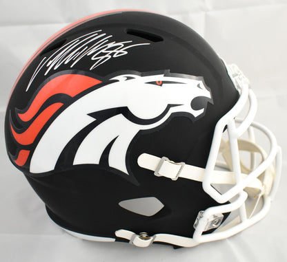 Von Miller Signed Denver Broncos Full Size Flat Black Speed Helmet