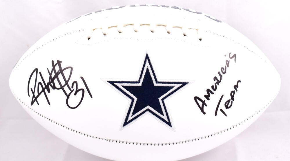 Roy Williams Autographed Dallas Cowboys Logo Football - America's Team