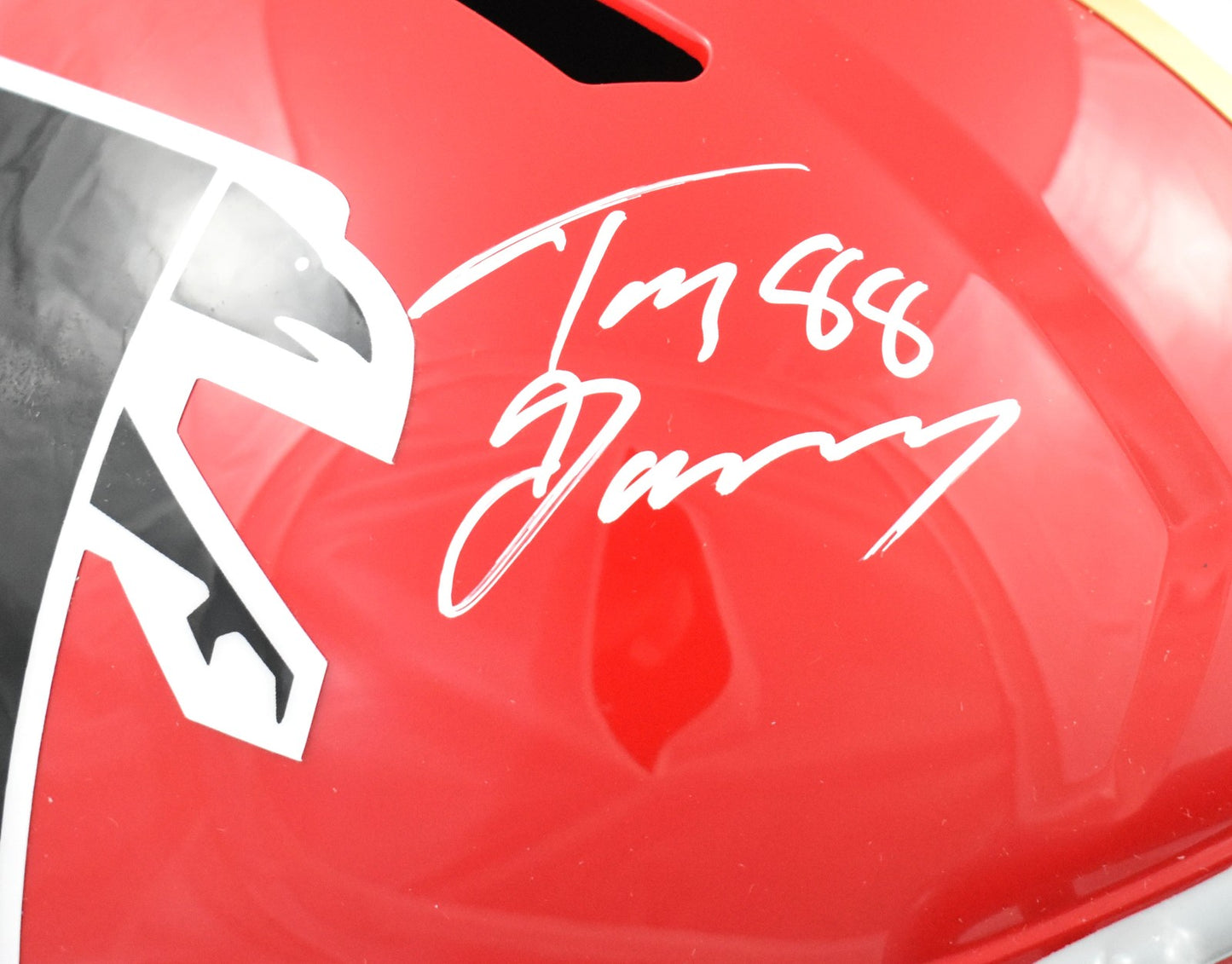 Tony Gonzalez Autographed Atlanta Falcons Throwback Speed Full Size Helmet