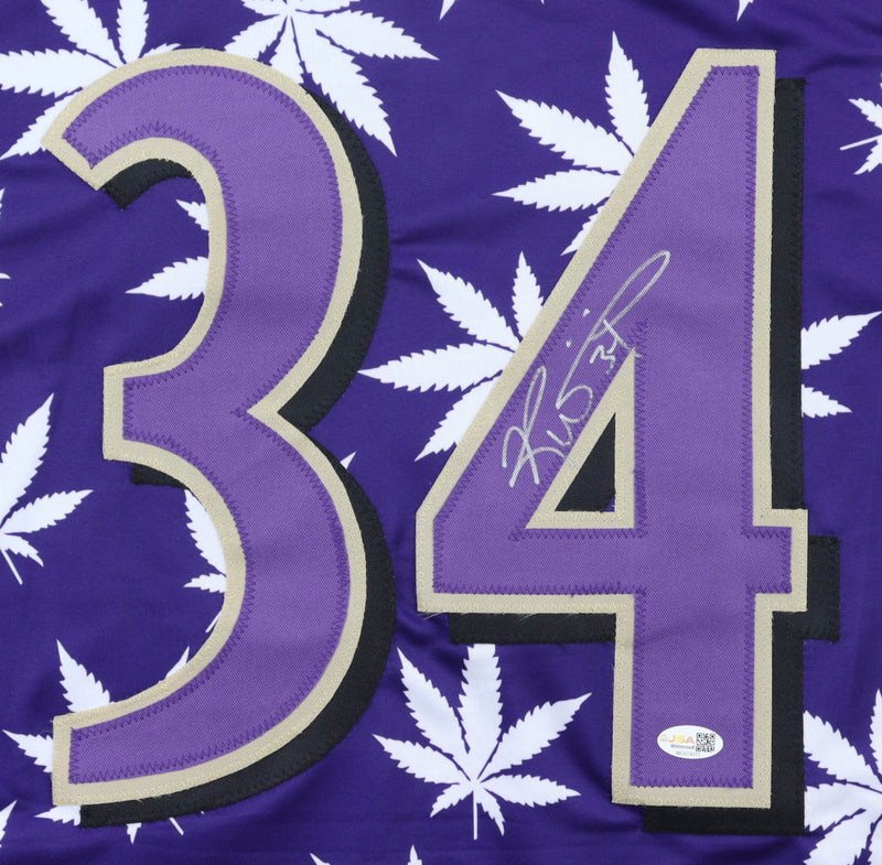 Ricky Williams Signed Baltimore Ravens Custom Weed Pattern Jersey