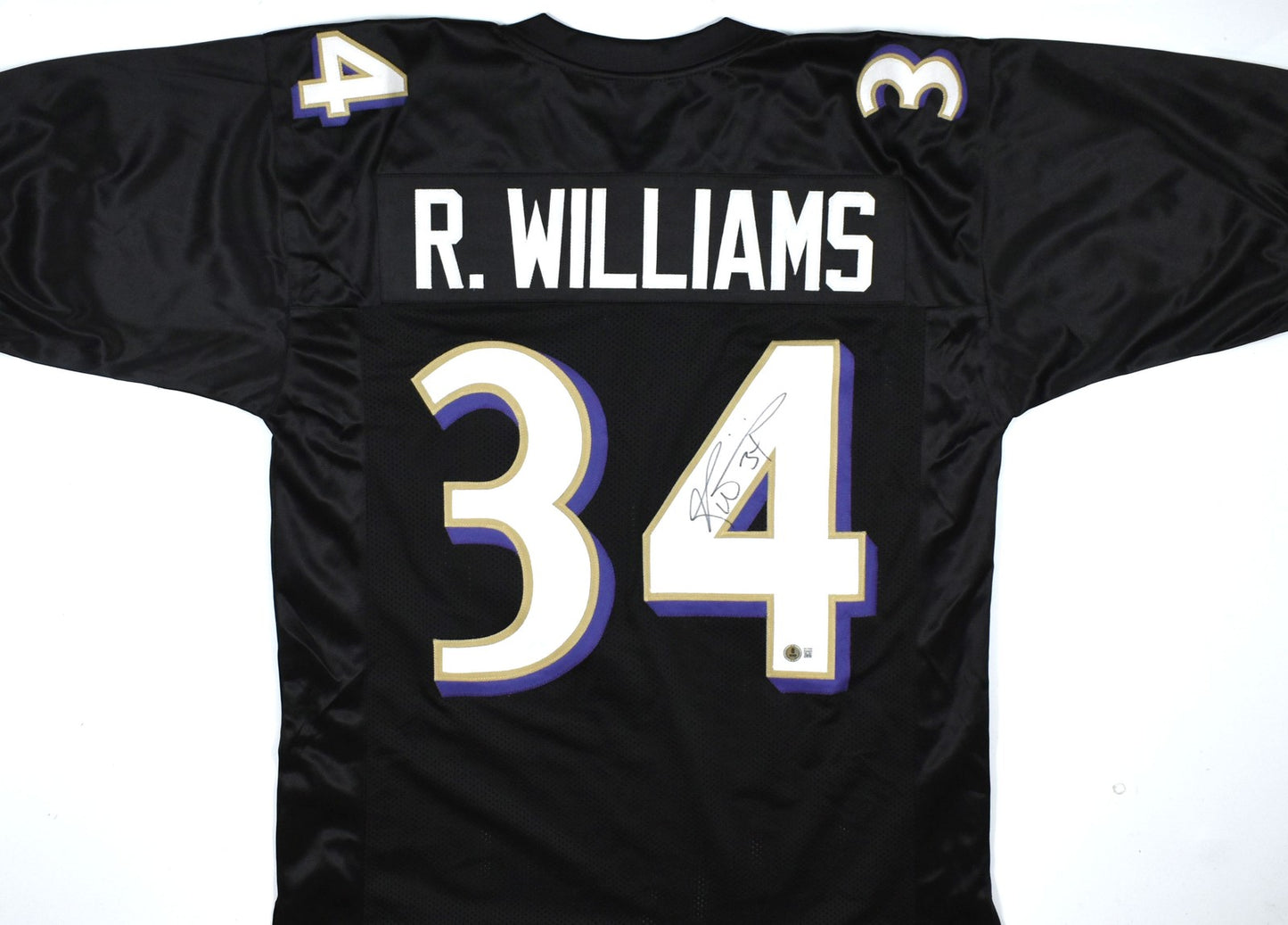 Ricky Williams Autographed Baltimore Ravens Custom Jersey - Black