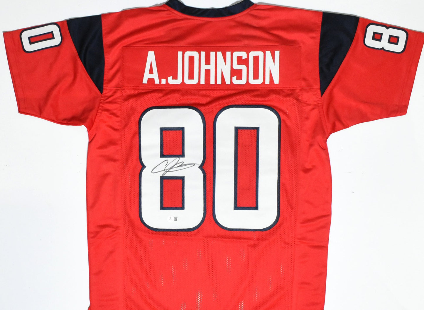 Andre Johnson Signed Houston Texans Red Custom Jersey