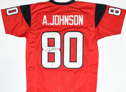 Andre Johnson Signed Houston Texans Red Custom Jersey