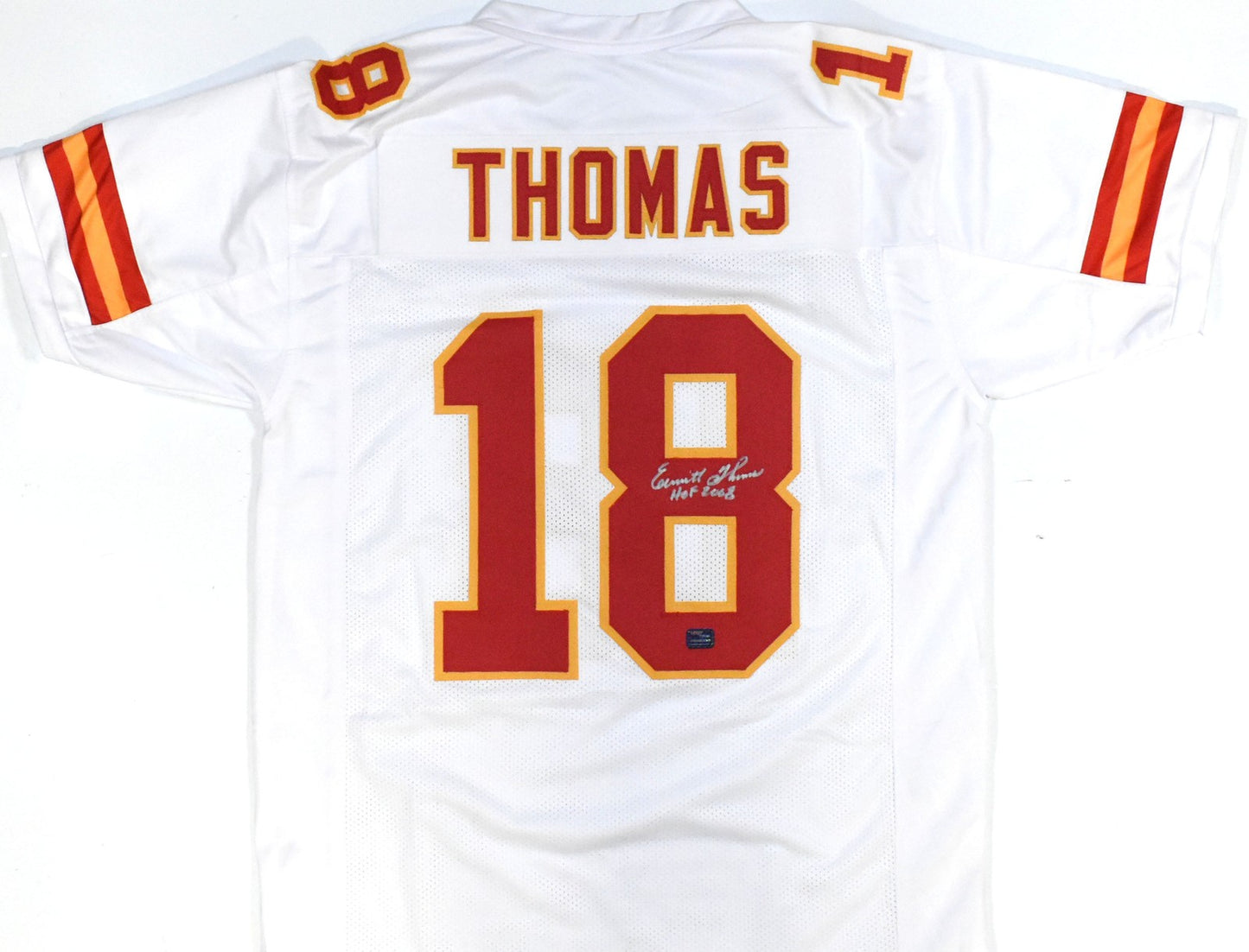 Emmitt Thomas Signed Kansas City Chiefs White Custom Jersey