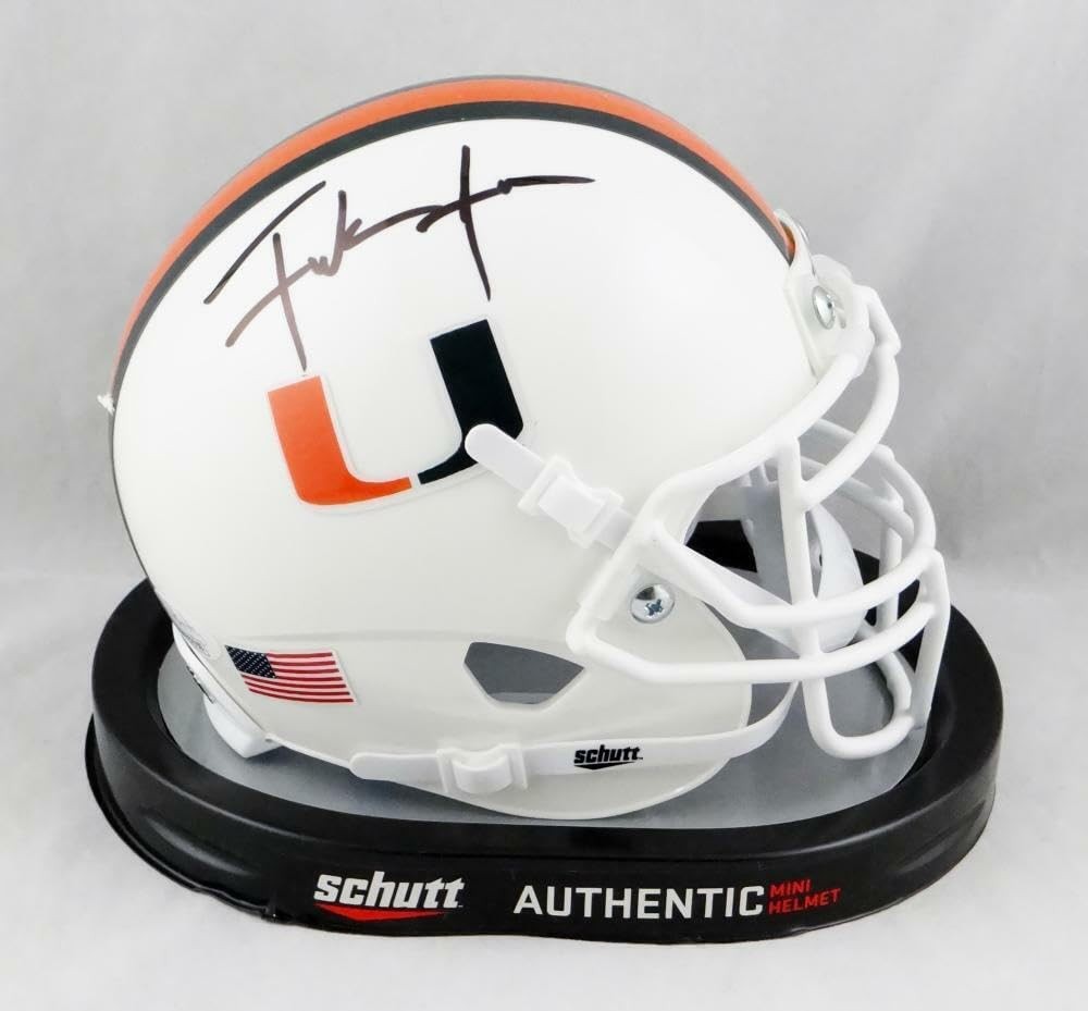Frank Gore Signed Miami Hurricanes Mini Helmet