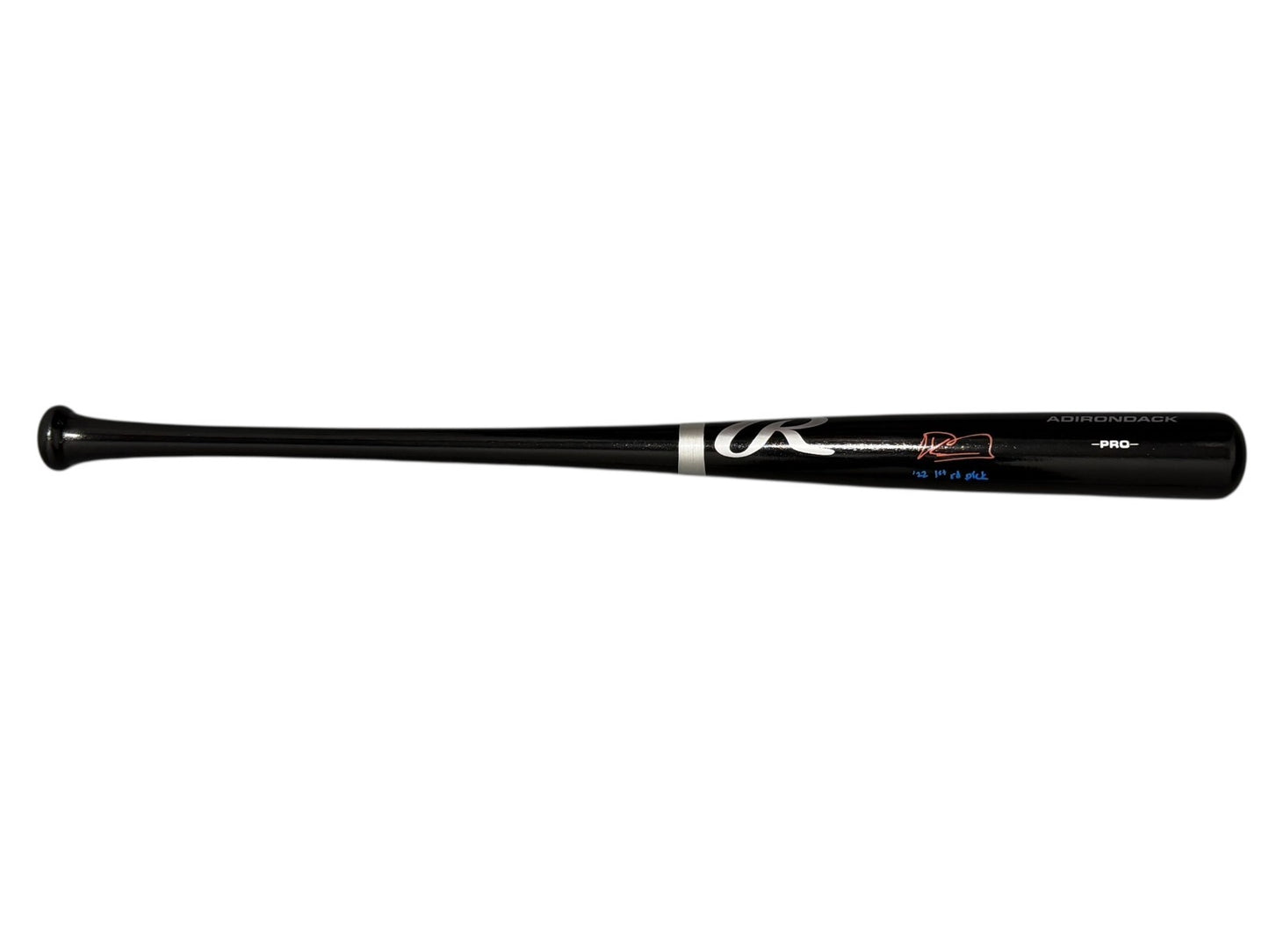 Kevin Parada Signed Rawlings Black Bat "22 1st Rd Pick" Beckett COA