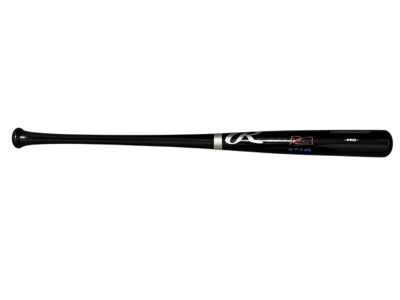 Kevin Parada Signed Rawlings Black Bat "22 1st Rd Pick" Beckett COA