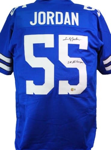 Lee Roy Jordan Signed Dallas Cowboys Custom Blue Jersey