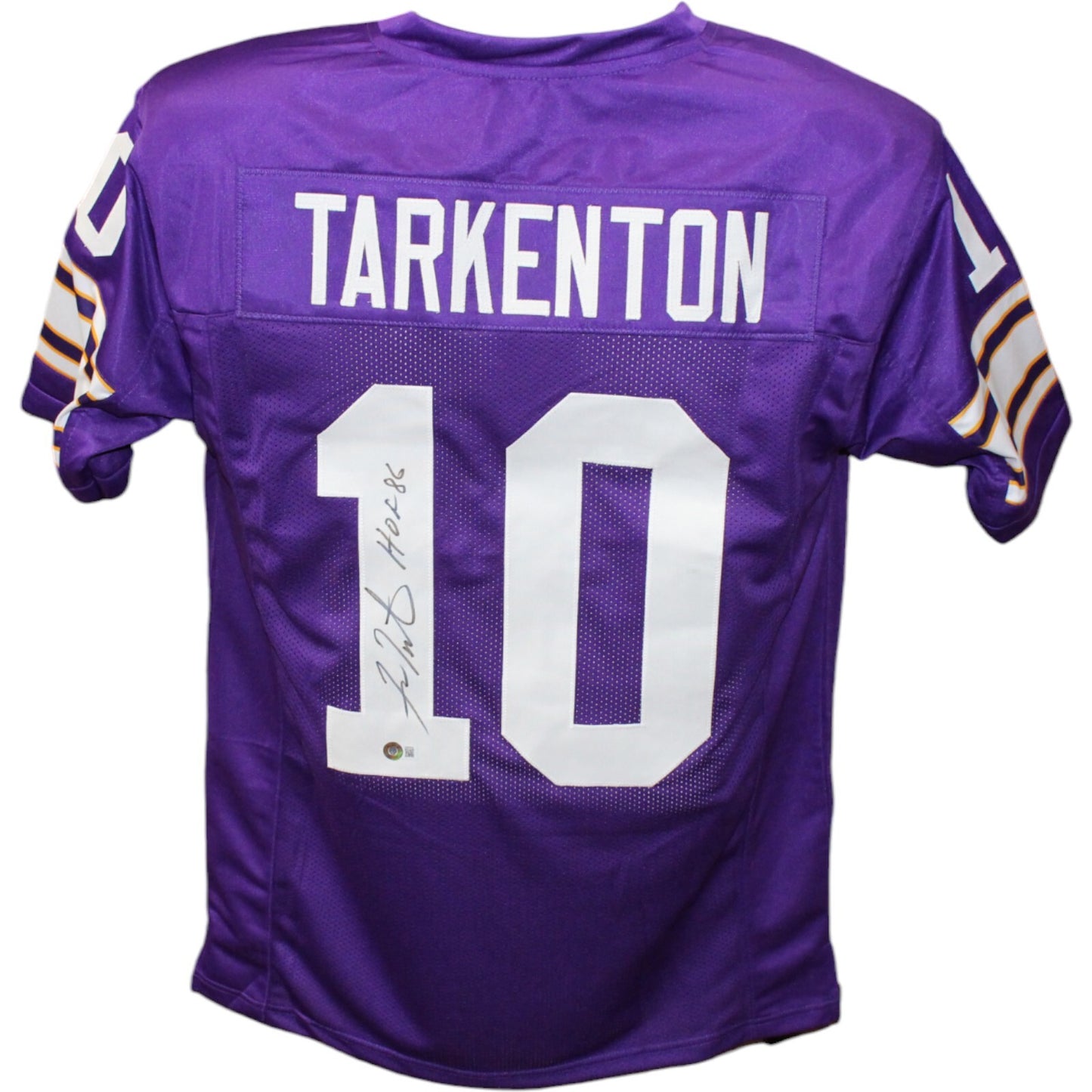 Fran Tarkenton Signed Pro Style Jersey Minnesota Vikings HOF - Beckett